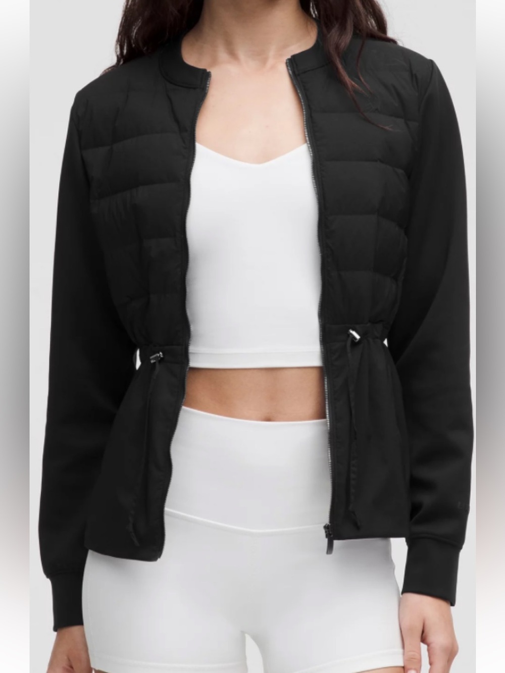 lululemon athletica Black downfield cinch waist jacket EUC size L